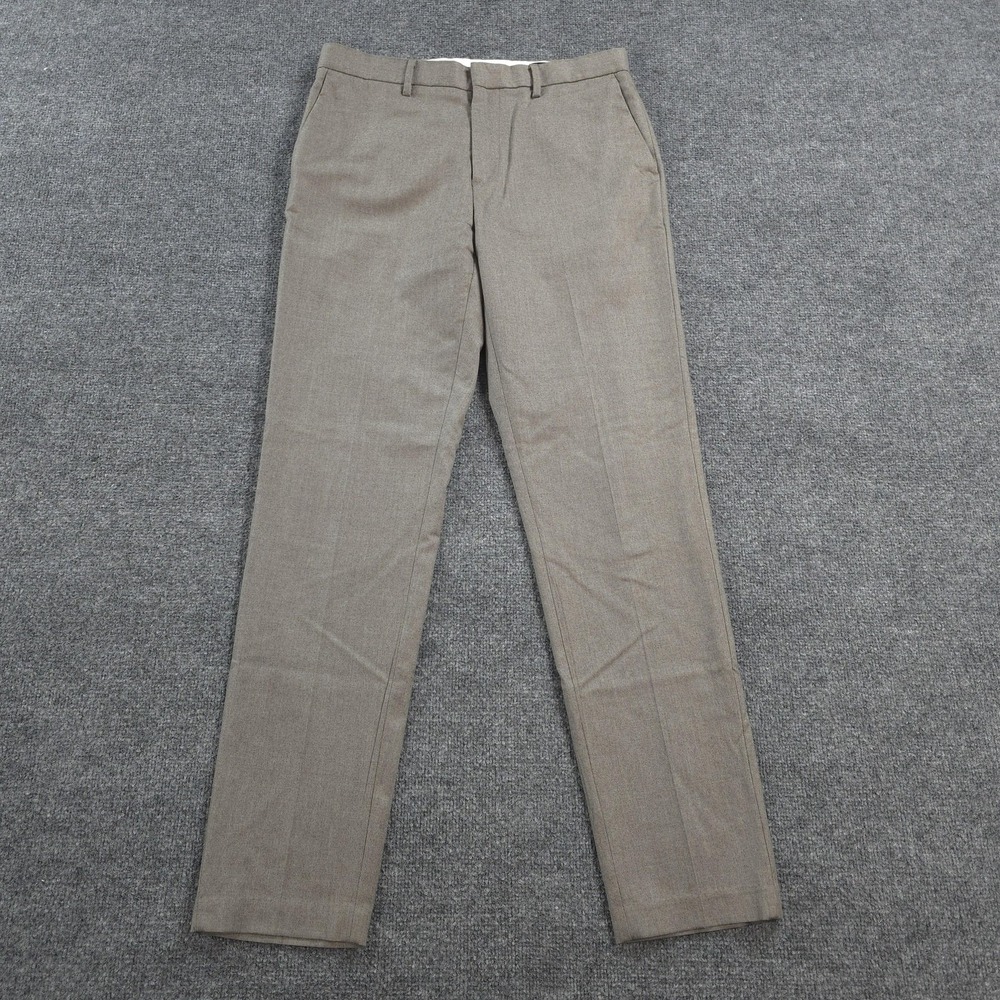 Banana Republic Pants Mens 32x34 Gray Wool Flannel Tapered Dress Vitale Barberis